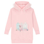 Girls Pink Mouse Hooded Dress, 1, hi-res